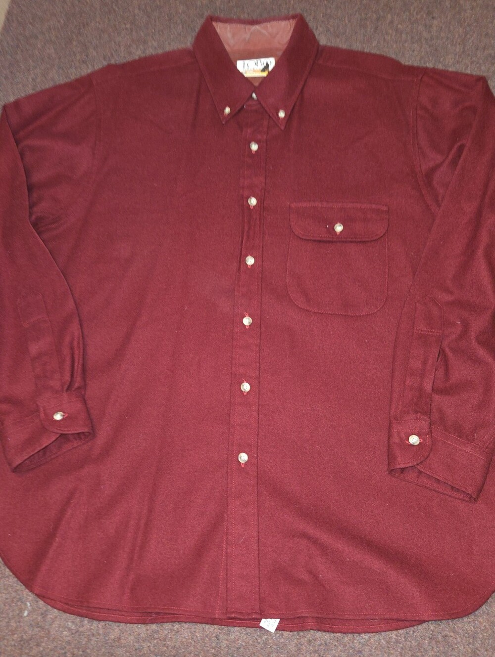 Vintage Lobo Pendleton Brick Red Flannel Wool Size XL Excellent Cond Y2k